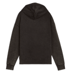 Rückansicht eines schwarzen BVB PUMA Ess Elevated Hoodies für Frauen, schlichtes Design, perfekte Wahl für Fans.