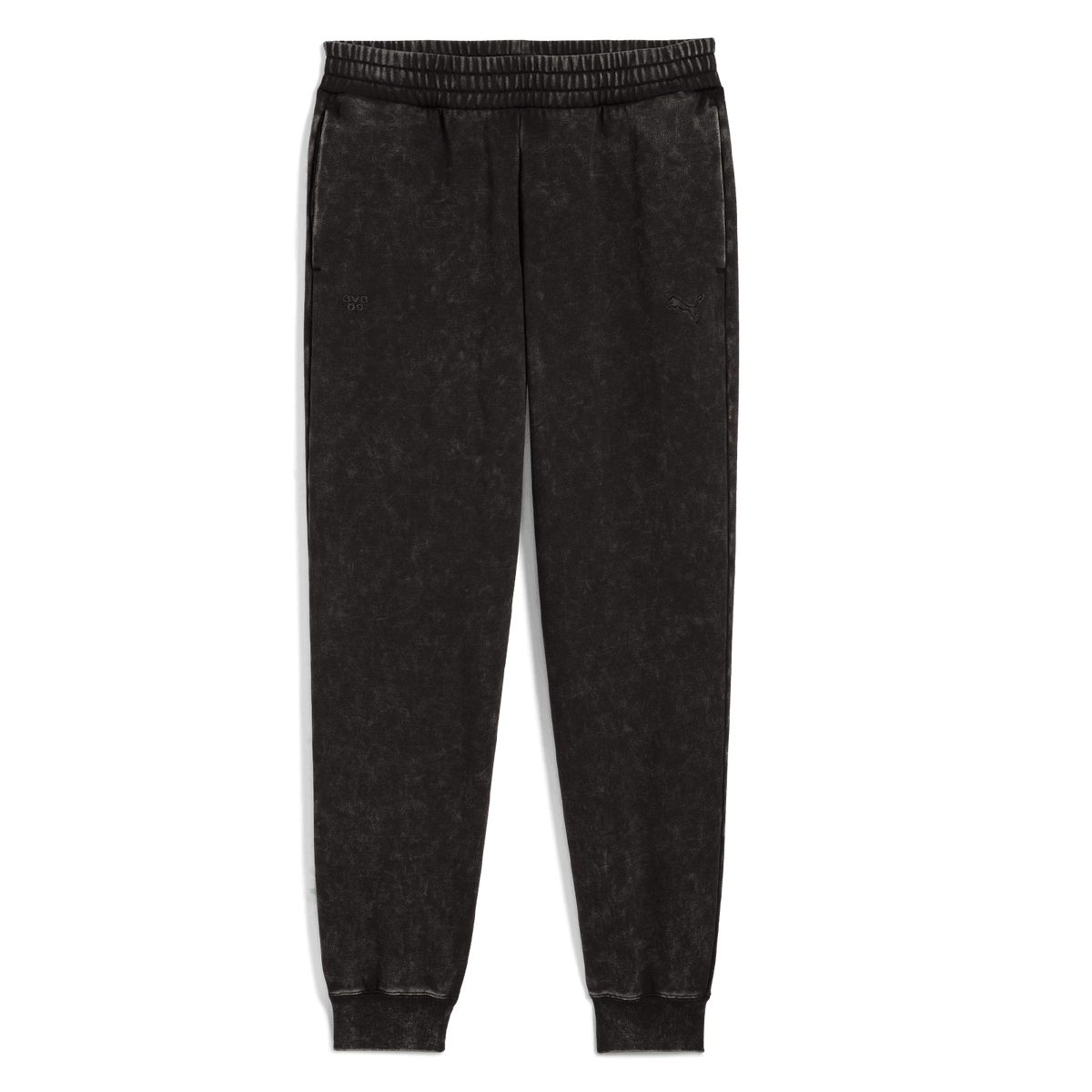 Pantalones de chándal negros Ess Elevated del BVB de PUMA para mujer, ideales para el tiempo libre y el deporte, con un diseño moderno y un corte cómodo.