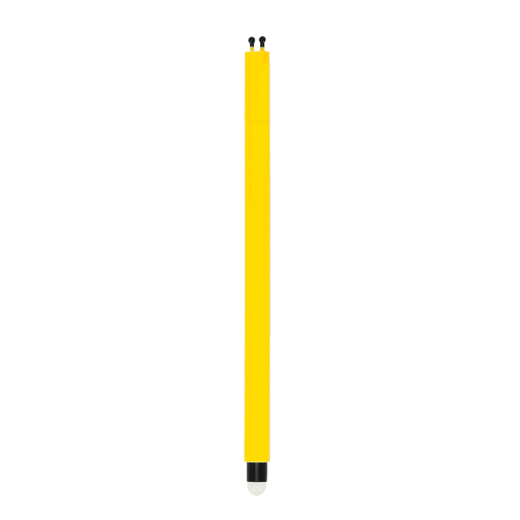 Yellow erasable gel pen featuring the BVB logo and EMMA design, ideal for Borussia Dortmund fans.