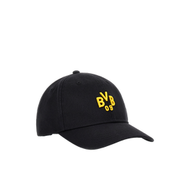 Casquette noire du BVB ornée d'un logo BVB 09 jaune qui ne passe pas inaperçu, idéale comme article de supporter pour les fans du Borussia Dortmund.