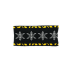 BVB-Winter-Stirnband in schwarzgelb mit gestricktem Muster, ideal für kalte Tage.