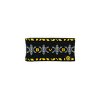 Schwarzgelbes BVB-Winterstirnband für Kinder mit BVB-Logo und stilisierten Mustern, ideal als Fanartikel und Accessoire für kalte Tage.