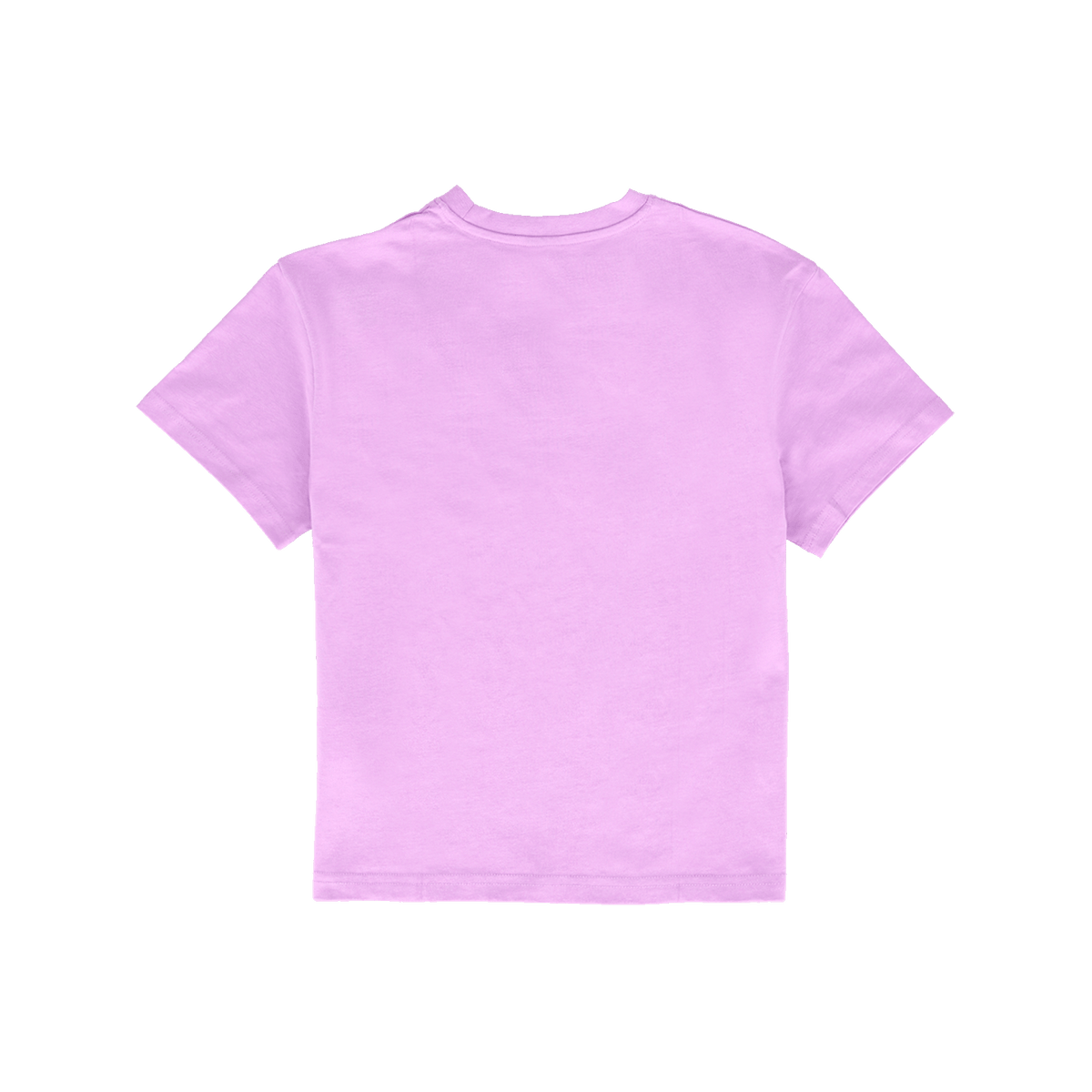 Rückansicht des lila BVB T-Shirts für Kinder im schlichten Design mit kurzen Ärmeln. Fanartikel für Borussia Dortmund Fans.