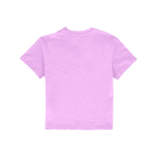 Back view of the purple BVB T-shirt for kids, featuring a simple design and short sleeves. Fan merchandise for Borussia Dortmund fans.