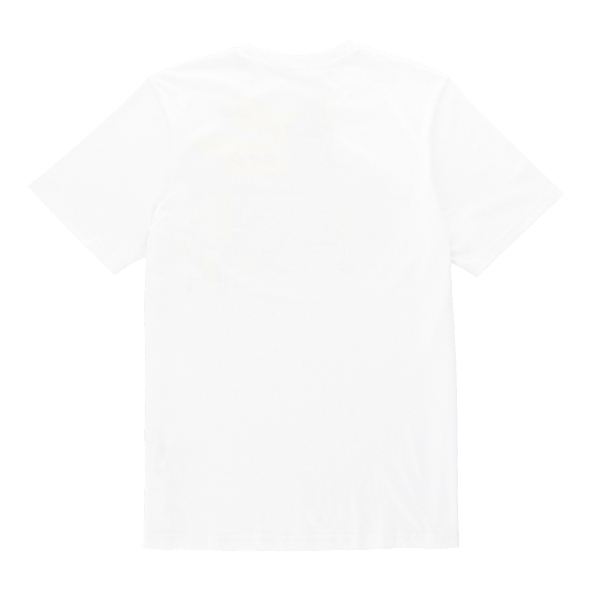 Weißes BVB Trinkhalle T-Shirt mit klassischem Design, Rückansicht, kurzärmlig. Offizieller Borussia Dortmund Fanartikel.