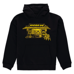 Sweat à capuche noir « Trinkhalle » du BVB, orné d'un motif « Kiosk 09 » jaune qui ne passe pas inaperçu, confortable et idéal pour les supporters du Borussia Dortmund.
