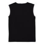 Das schwarze BVB Elements II Tanktop in ärmelloser Ausführung mit schlichtem Design in der Rückansicht.