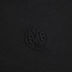 Maglietta nera del BVB Essentials II con logo BVB 09 ricamato, ideale per i tifosi del Borussia Dortmund.