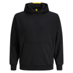 Schwarzer BVB Hoodie Essentials II mit dezentem BVB-Logo auf der Brust und praktischer Kapuze aus Baumwollmaterial.