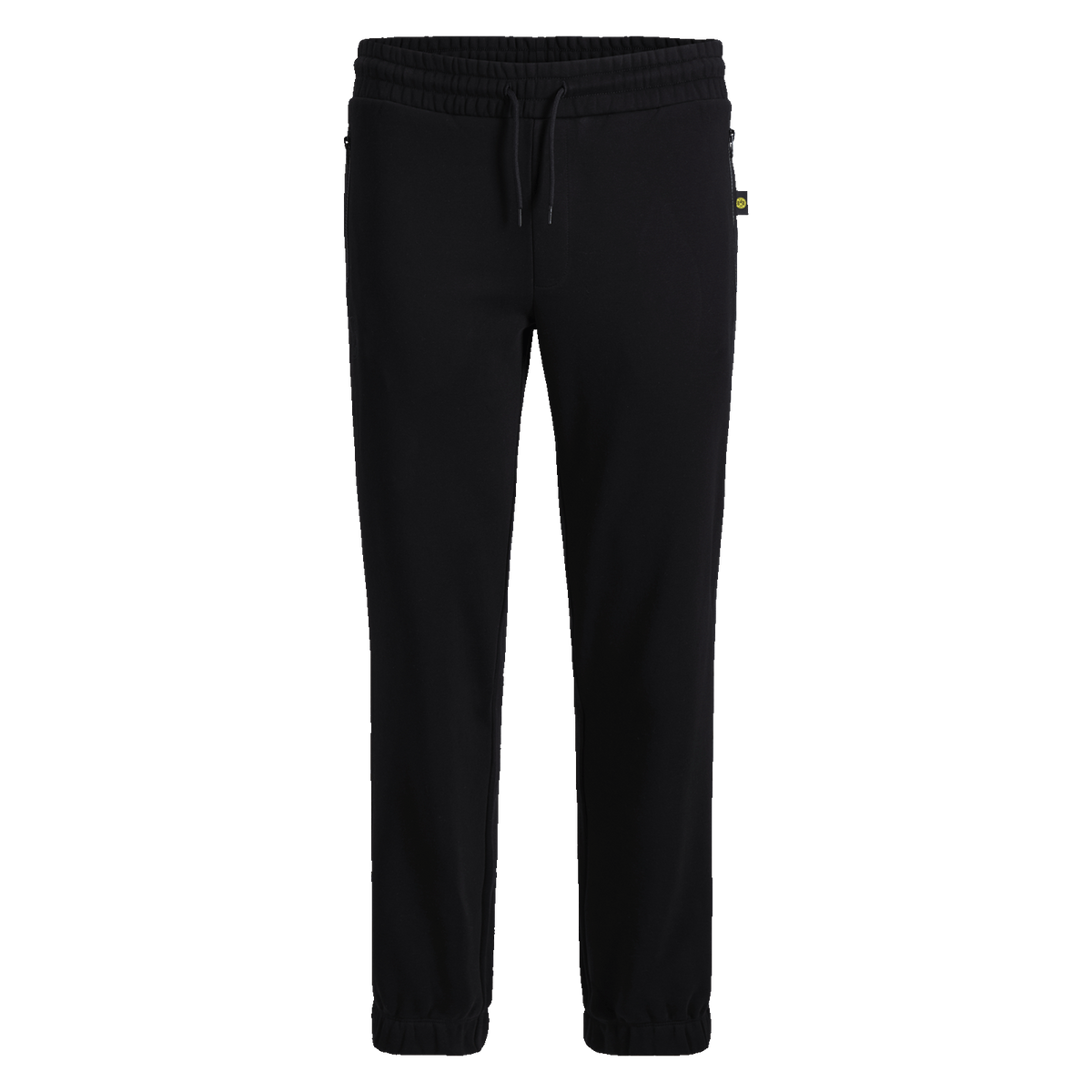 Pantalon de survêtement noir BVB Essentials II, confortable grâce à sa taille élastiquée, idéal pour le sport et le quotidien, avec un logo BVB discret.