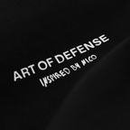 Camiseta negra del BVB con la inscripción en blanco «Art of Defense - Inspired by Nico», ideal para los aficionados del Borussia Dortmund.