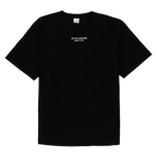 Black Borussia Dortmund T-shirt with small white "Art of Defense" lettering on the chest; official merchandise.
