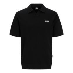 Polo negro del Borussia Dortmund con un detalle blanco «1909» en el pecho izquierdo, ideal para los aficionados.