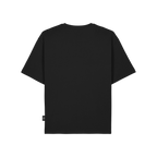 Rückansicht des schwarzen BVB T-Shirts Glow für Kinder mit schlichtem Design, ideal für junge Fans von Borussia Dortmund.