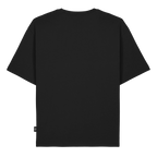 A simple black BVB T-shirt, viewed from the back; part of the fan merchandise collection.