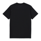 Vue arrière d'un t-shirt noir du BVB au design sobre, idéal comme article de supporters du Borussia Dortmund.