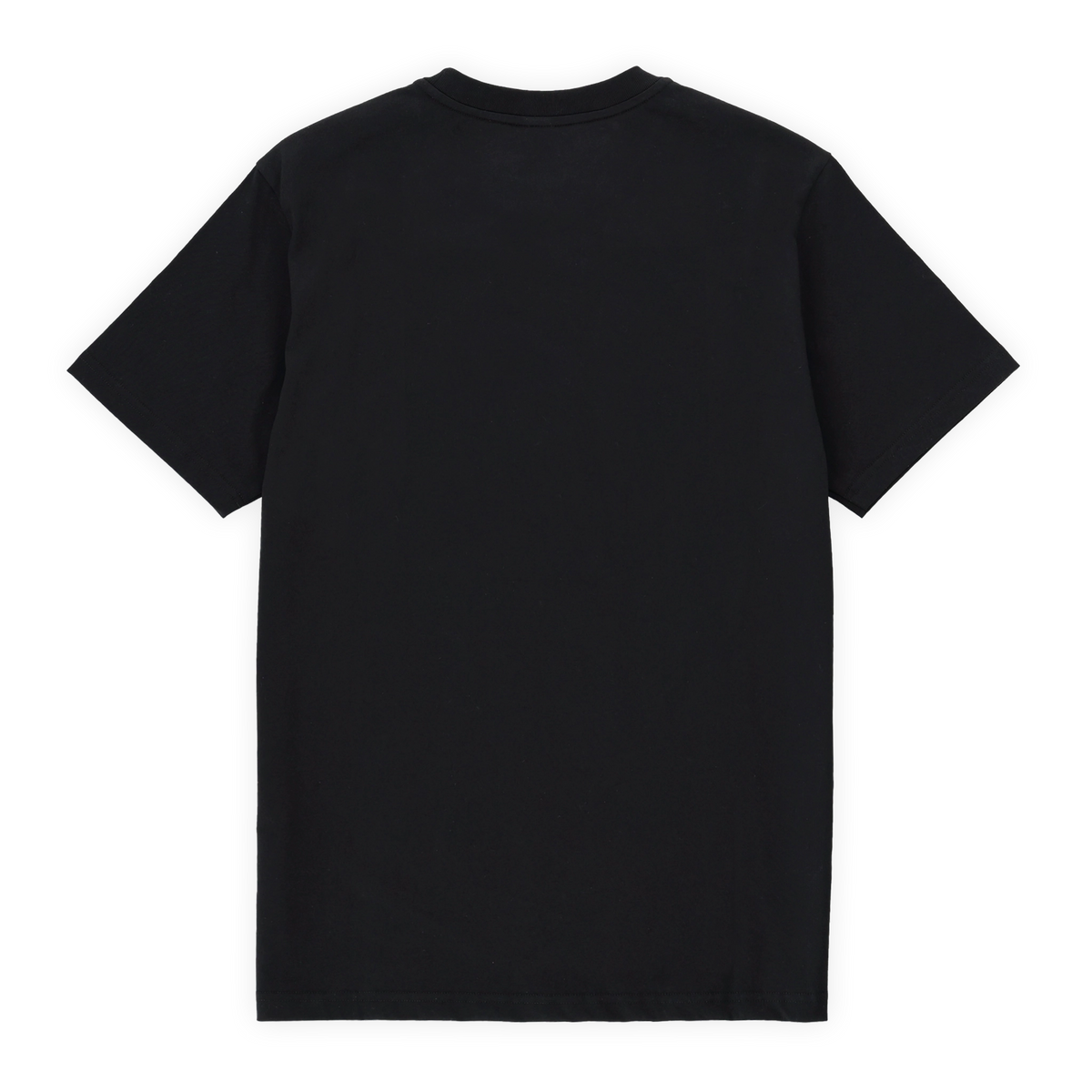 Vue arrière d'un t-shirt noir du BVB au design sobre, idéal comme article de supporters du Borussia Dortmund.