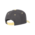 Cappellino grigio da bambino del BVB con dettagli gialli e chiusura regolabile, visto da dietro.