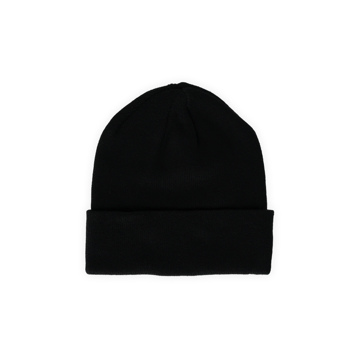 Schwarze Beanie-Mütze mit schlichtem Design, ideal für junge Borussia Dortmund Fans.