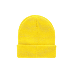 Gelbe Kinder-Mütze von BVB mit reflektierendem Design, ideal für junge Fans von Borussia Dortmund.