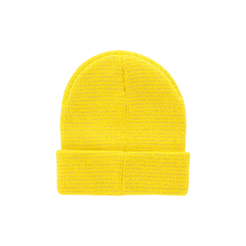 Casquette jaune pour enfants du BVB avec un motif réfléchissant, idéale pour les jeunes supporters du Borussia Dortmund.