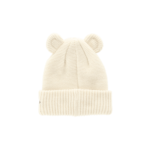 Bonnet blanc en tricot du BVB pour tout-petits, avec de jolies oreilles, de la marque New Era, idéal pour les jeunes supporters du Borussia Dortmund.
