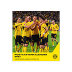 Postkartenkalender 2027 von Borussia Dortmund in schwarzgelbem Design mit Foto der BVB-Mannschaft im Stadion.