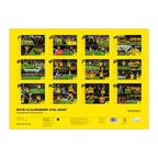 BVB XXL Kalender 2027 mit Bildern der letzten Saison in schwarzgelbem Design. Ideal für Fans von Borussia Dortmund.