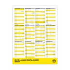 L'affiche-agenda annuel 2027 du BVB présente un aperçu des mois de l'année dans un design noir et jaune, avec le logo du BVB bien en évidence.