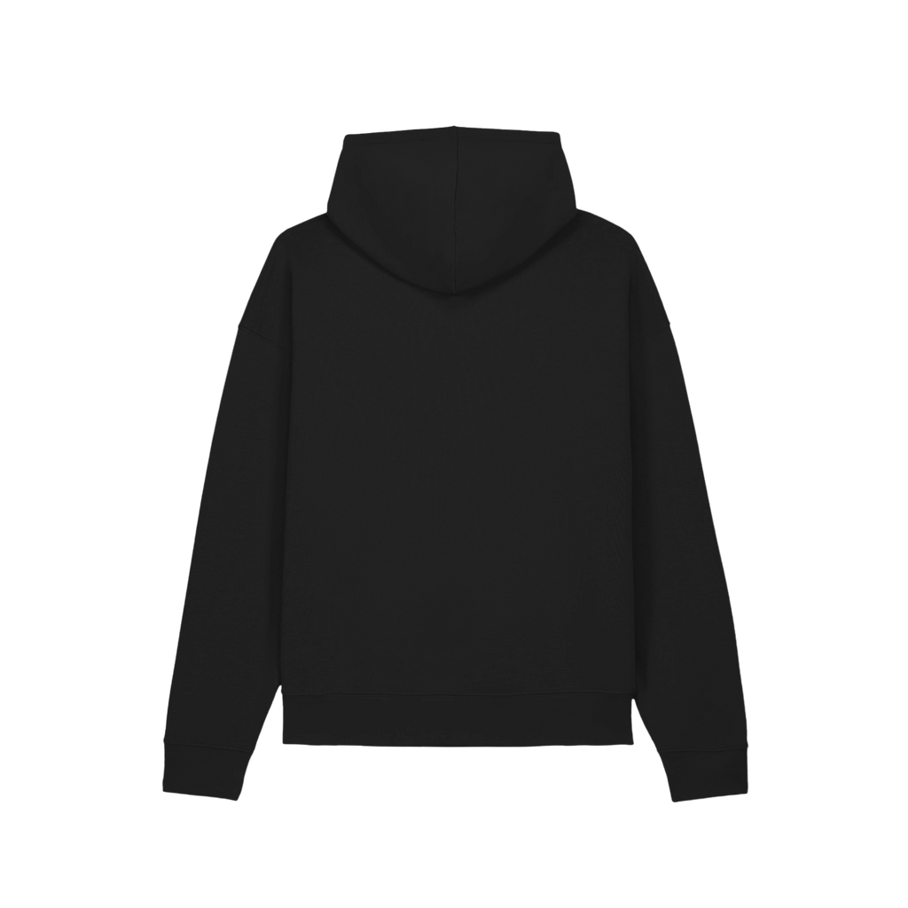Hochwertiger schwarzer BVB-Kinder-Hoodie mit leuchtendem BVB-Logo, ideal für junge Fans von Borussia Dortmund.