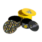 Set di 3 scatole per biscotti del BVB nei colori nero e giallo, con il logo del BVB, un motivo natalizio e l'immagine del SIGNAL IDUNA PARK.