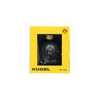 Schwarzgelbe BVB Weihnachtskugel mit LED-Beleuchtung in dekorativer gelber Verpackung, passend als Fanartikel oder Weihnachtsdekoration.
