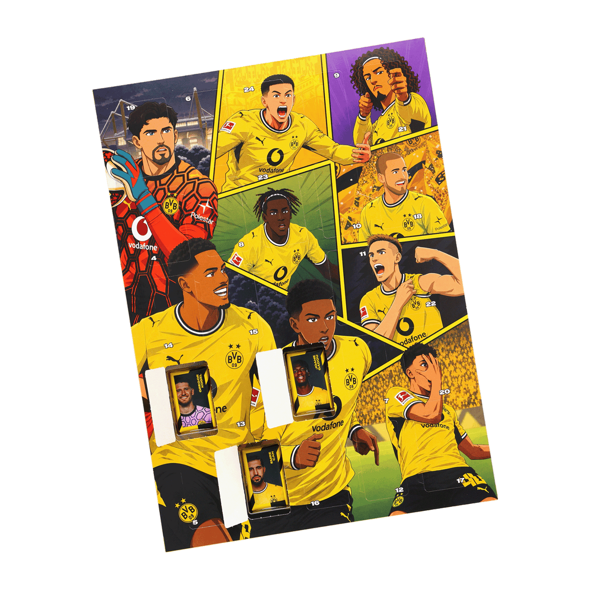 BVB Comic Advent Calendar 2026 featuring Borussia Dortmund players in comic book style—perfect for Black-and-Yellow fans.
