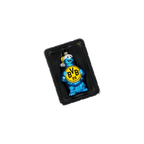 A blue Christmas tree ornament shaped like a character. It holds a yellow BVB emblem and wears a white hat. Perfect as a BVB fan item and Christmas decoration.