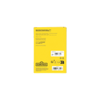 The yellow back of the BVB Christmas ornament's packaging, featuring a Sesame Street design, displays product details and logos.