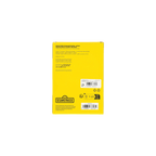 BVB Ernie Anhänger aus Glas als Fanartikel, verpackt in gelber Schachtel mit Sesamstraßen-Logo und beschriebenen Produktdetails auf der Rückseite.