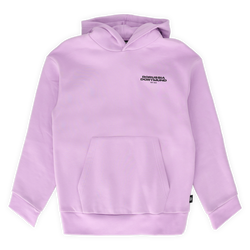 BVB Urban Hoodie in Lila mit kleinem Borussia Dortmund-Logo und Kängurutasche, Vorderansicht