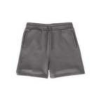 Graue BVB Urban Sweatshorts in sportlichem Design mit Kordelzug und seitlichen Taschen, ideal für Freizeit und Sport. Mit Borussia Dortmund Schriftzug am Bein.