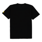 Maglietta nera del BVB con motivo Pittsburgh, vista da dietro, con lo stemma giallo del BVB visibile sulla manica sinistra.