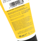 The BVB "Lieblingsmensch" Hand Cream is a fan merchandise item featuring a black-and-yellow design, ideal for dry and chapped skin, dermatologically tested, and comes in a 50 ml container.