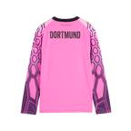 Maglia da portiere del BVB viola per bambini, a maniche lunghe, con la scritta “DORTMUND” sul retro. Della stagione 26-27, ideale per i giovani tifosi.