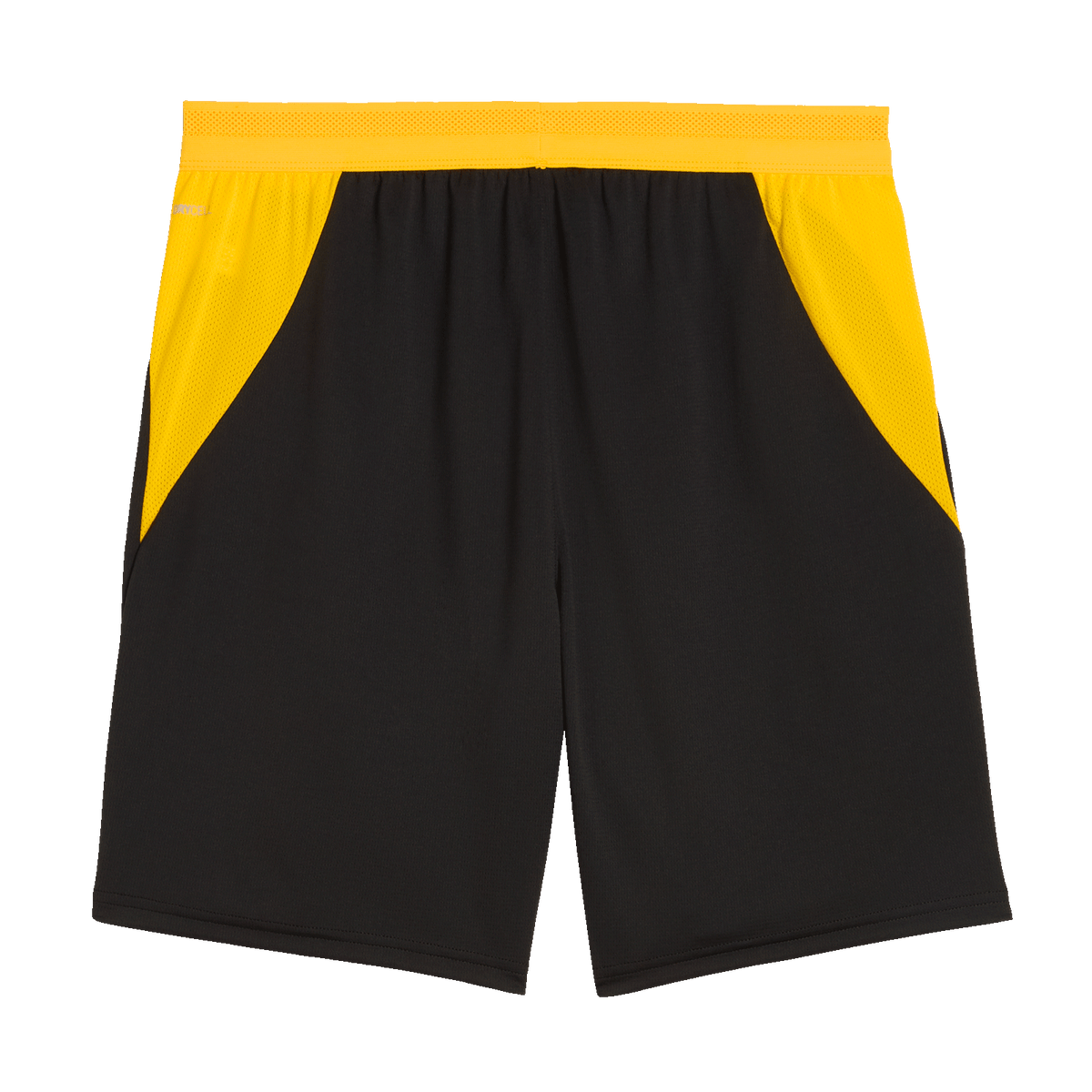 Pantalones negros del BVB de la temporada 26/27 con detalles en amarillo, ideales para los aficionados del Borussia Dortmund y para practicar deporte.
