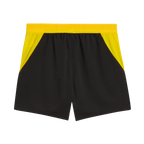 Black BVB women's soccer shorts with yellow inserts, designed for the 2026–2027 season and perfect for Borussia Dortmund fans.