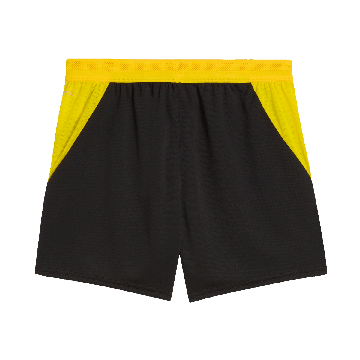 Pantalones negros de fútbol del BVB para mujer con inserciones amarillas, a juego con la temporada 2026/2027 e ideales para las aficionadas del Borussia Dortmund.