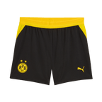 Black women's tights with yellow accents, a BVB emblem on the left leg, and a PUMA logo on the right leg—perfect for Borussia Dortmund fans.
