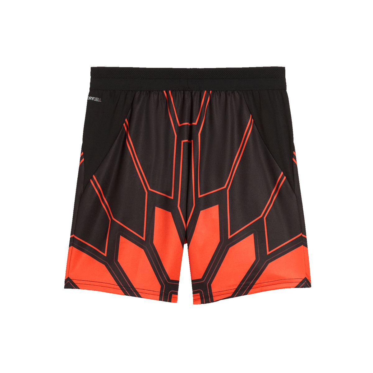 Pantalon de gardien de but rouge du BVB pour enfants, avec un motif géométrique tendance en rouge et noir, parfait pour la saison 26/27
