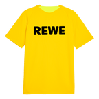 2026/27赛季多特蒙德（BVB）黄色训练衫，正面印有醒目的黑色REWE标志。