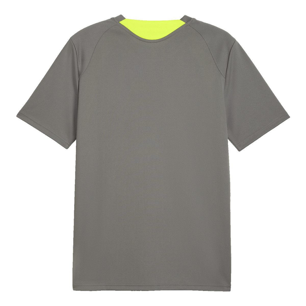 Das BVB-Trainingsshirt 26/27 in Grau, Rückansicht, mit sportlichem Schnitt und dezentem Design, ideal für Training und Freizeit.