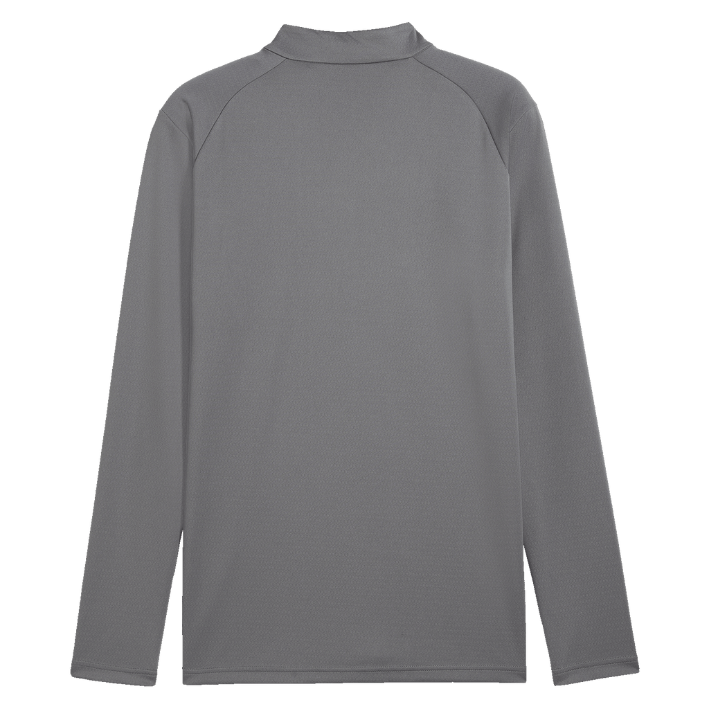 Sweat d'entraînement gris à capuche et manches longues du BVB, vue de dos, issu de la collection 2026/27.