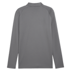 Maglia da allenamento grigia del BVB con zip e maniche lunghe, vista posteriore, della collezione 2026/27.